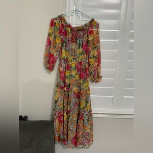 LC Lauren Conrad Long Midi Floral Dress